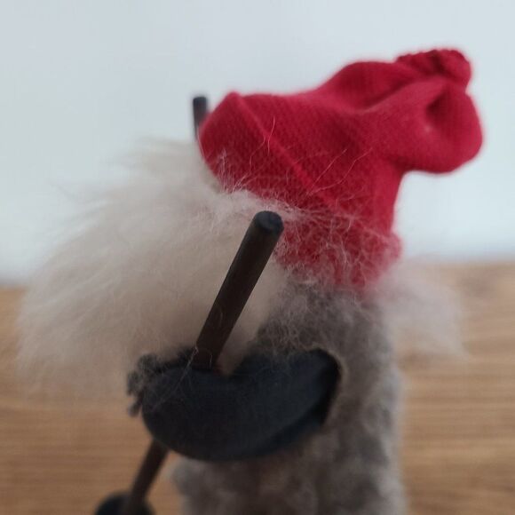 Butticki Swedish Tomte Gnome On Skis Made In Sweden Fabulously Festive Decor - Picture 9 of 16